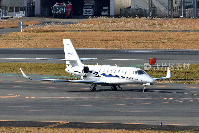 Cessna 680 Citation Sovereign (HI985)私人飞机。